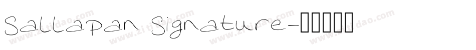 Sallapan Signature字体转换